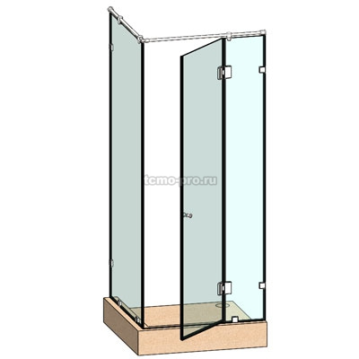 SN600-0013 Cтеклянная душевая перегородка угловая